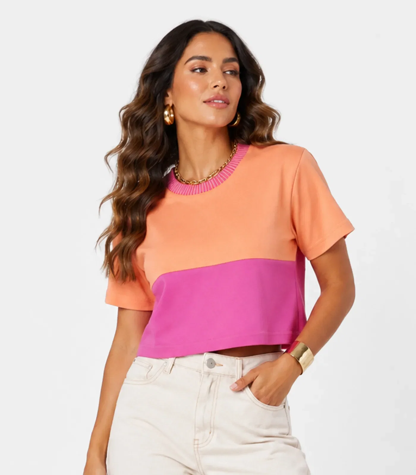 Blusa Feminina Manga Curta Endless Amarelo