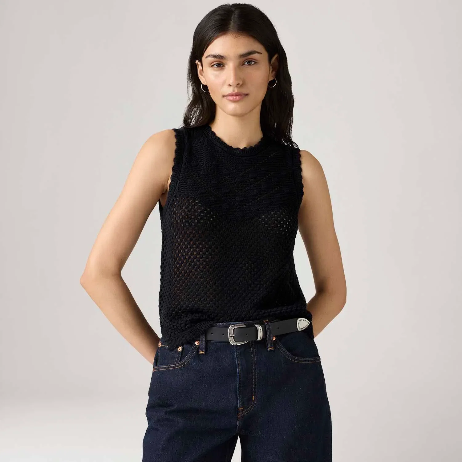Blusa Levi's® Adrienne Crochet Preto