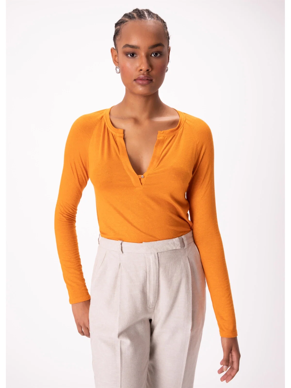 Blusa New Viscolinho Ml Mostarda