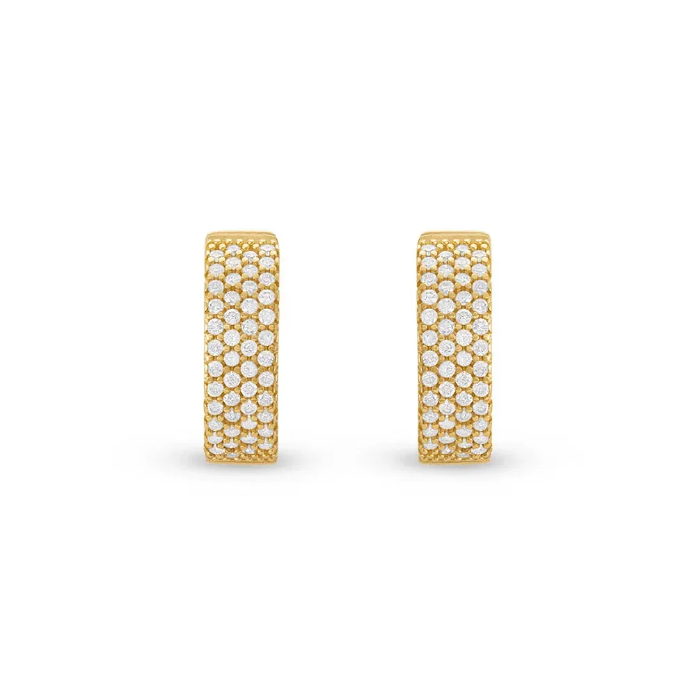 Argola Lumiere em Ouro Amarelo 18k com Diamantes 0,392ct, 13,8mm