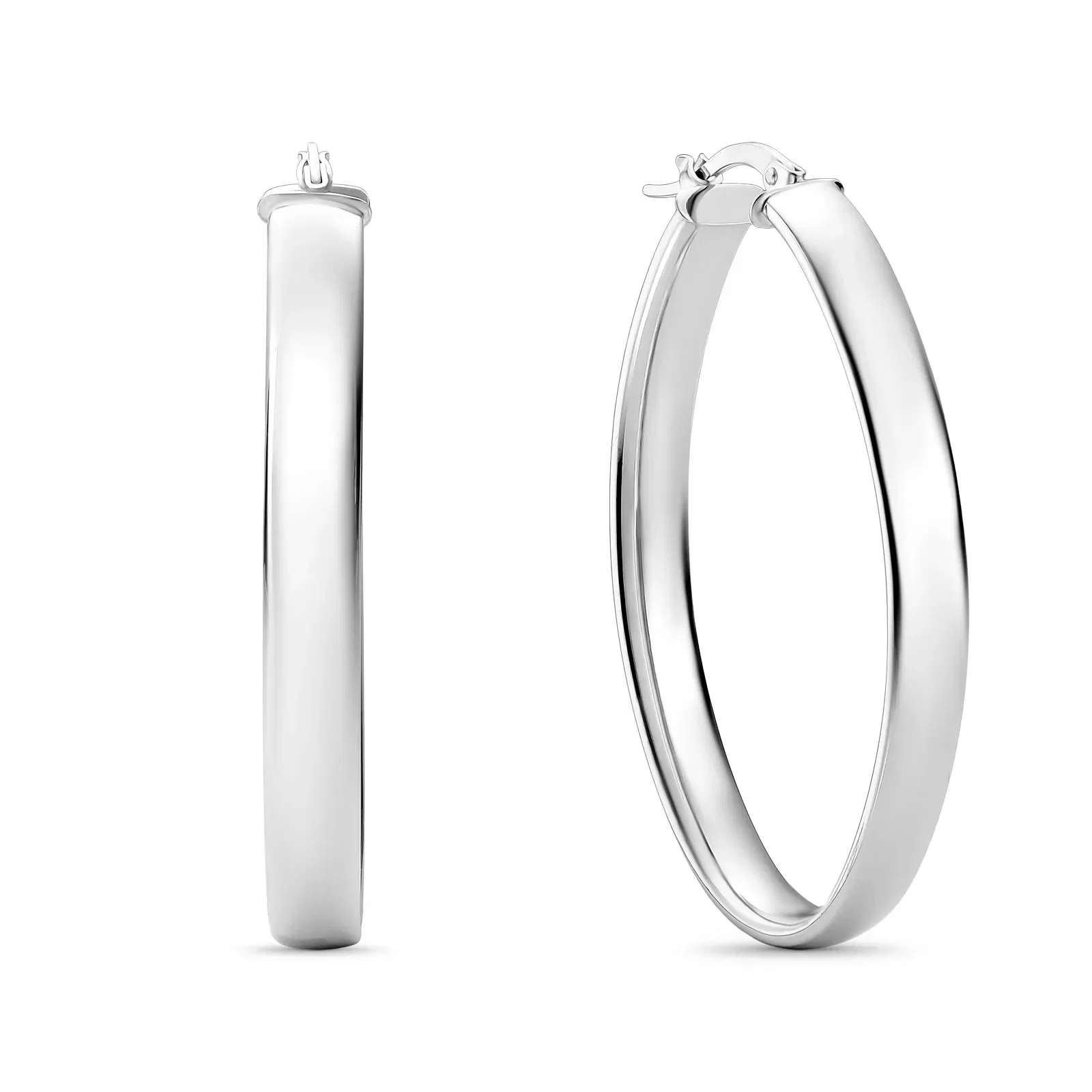 Argola em Ouro Branco 18k, 5mm — imagem 1