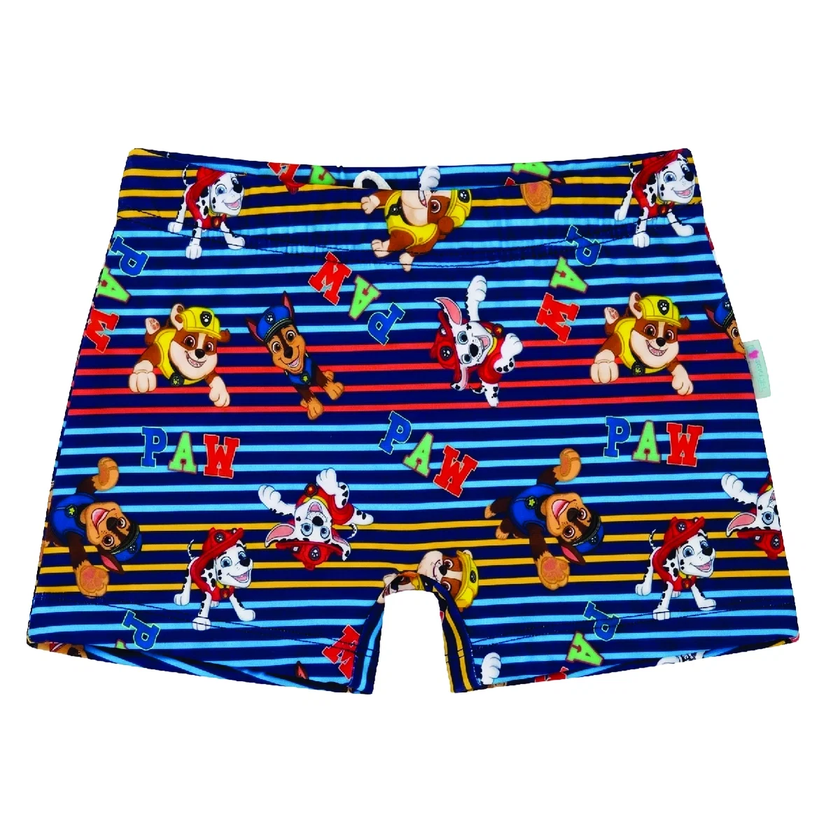Shorts Listrado Praia Toddler Patrulha Canina Elastano Proteção Uv 50+ Tip Top