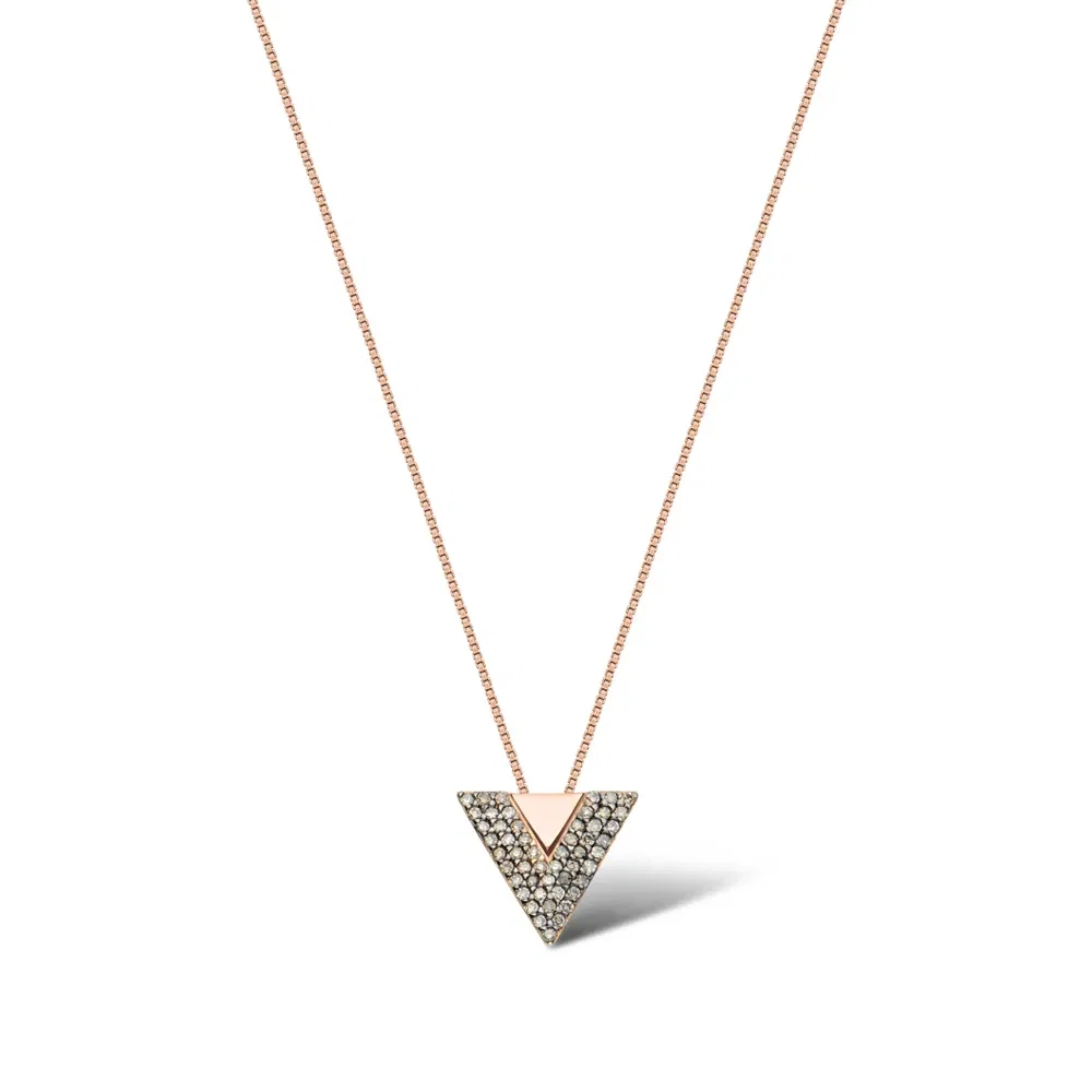 Pingente Vivara em Ouro Rosé 18k com Diamantes Brown, 12.3mm — imagem 1