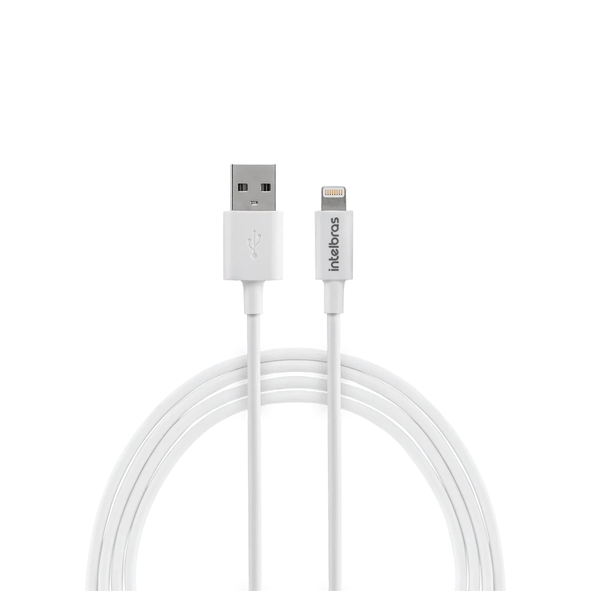 Cabo USB-A para Lightning de 1,2m em PVC Branco EUAL 12PB Intelbras
