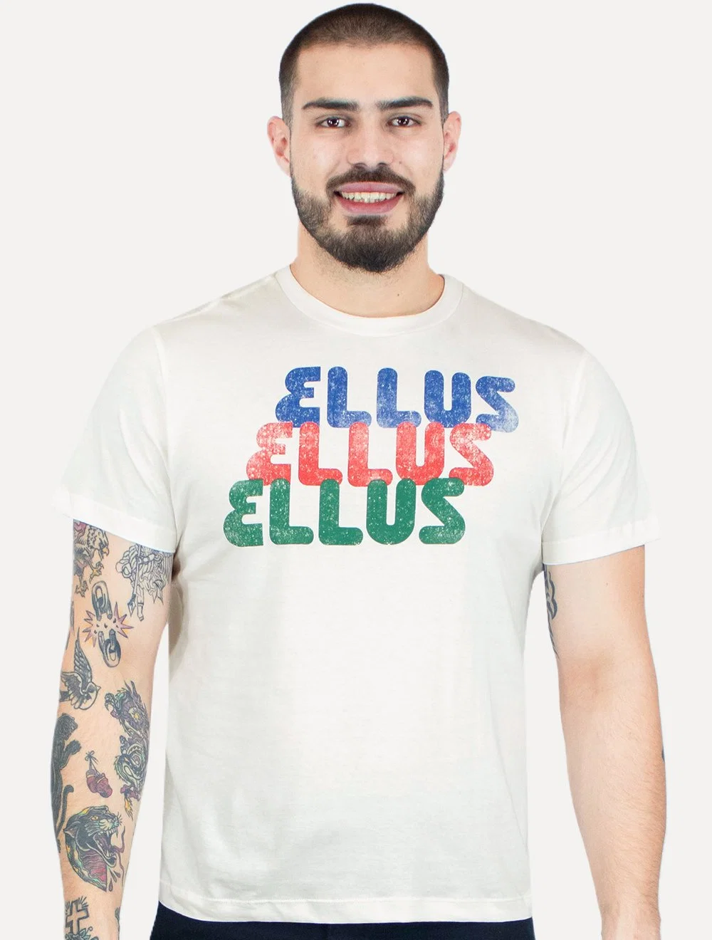 Camiseta Ellus Masculina Classic Colors Off-White
