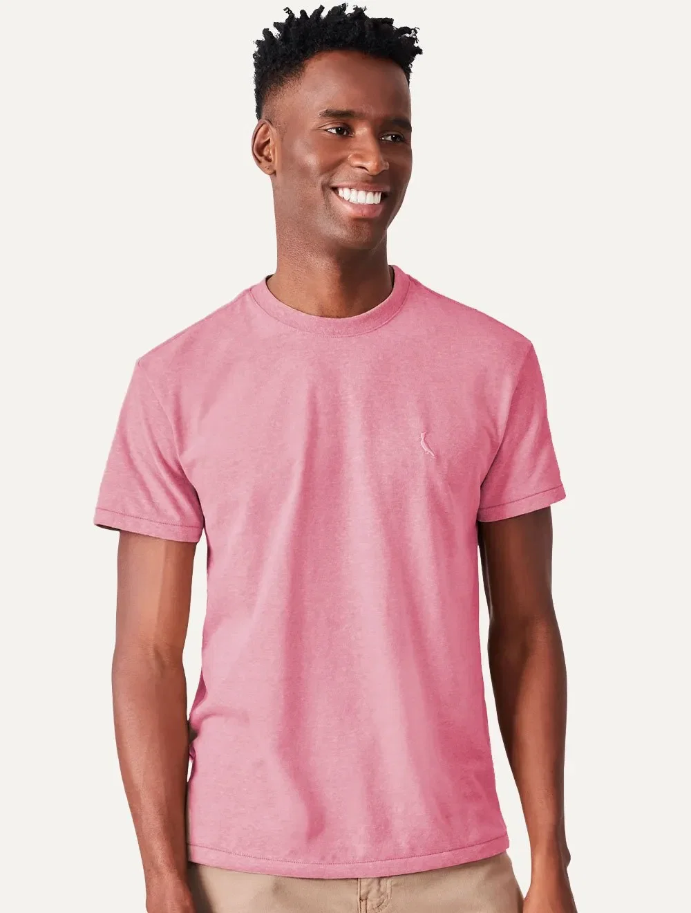 Camiseta Reserva Masculina Regular Mescla Touch Rosa — imagem 1