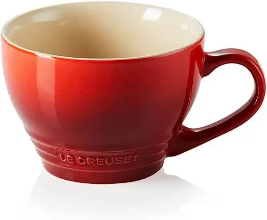 Caneca Bistrô em Cerâmica 400ml Le Creuset Vermelha