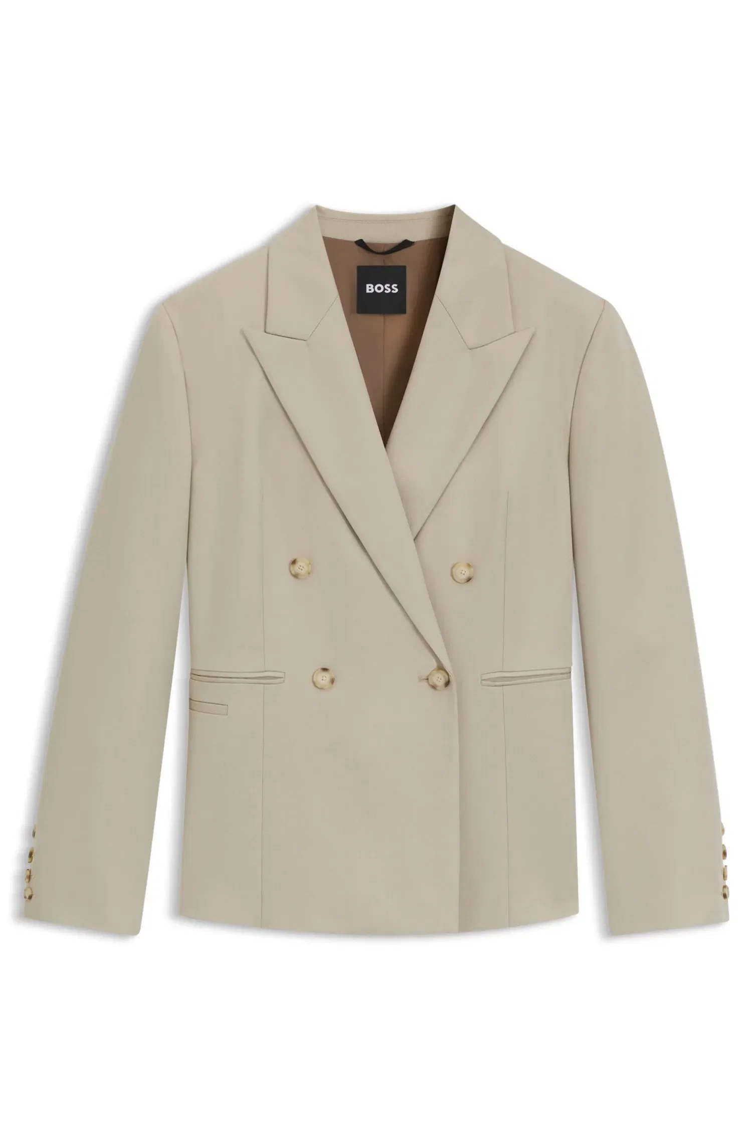 Blazer De Ajuste Regular Em Sarja De Lã Virgem