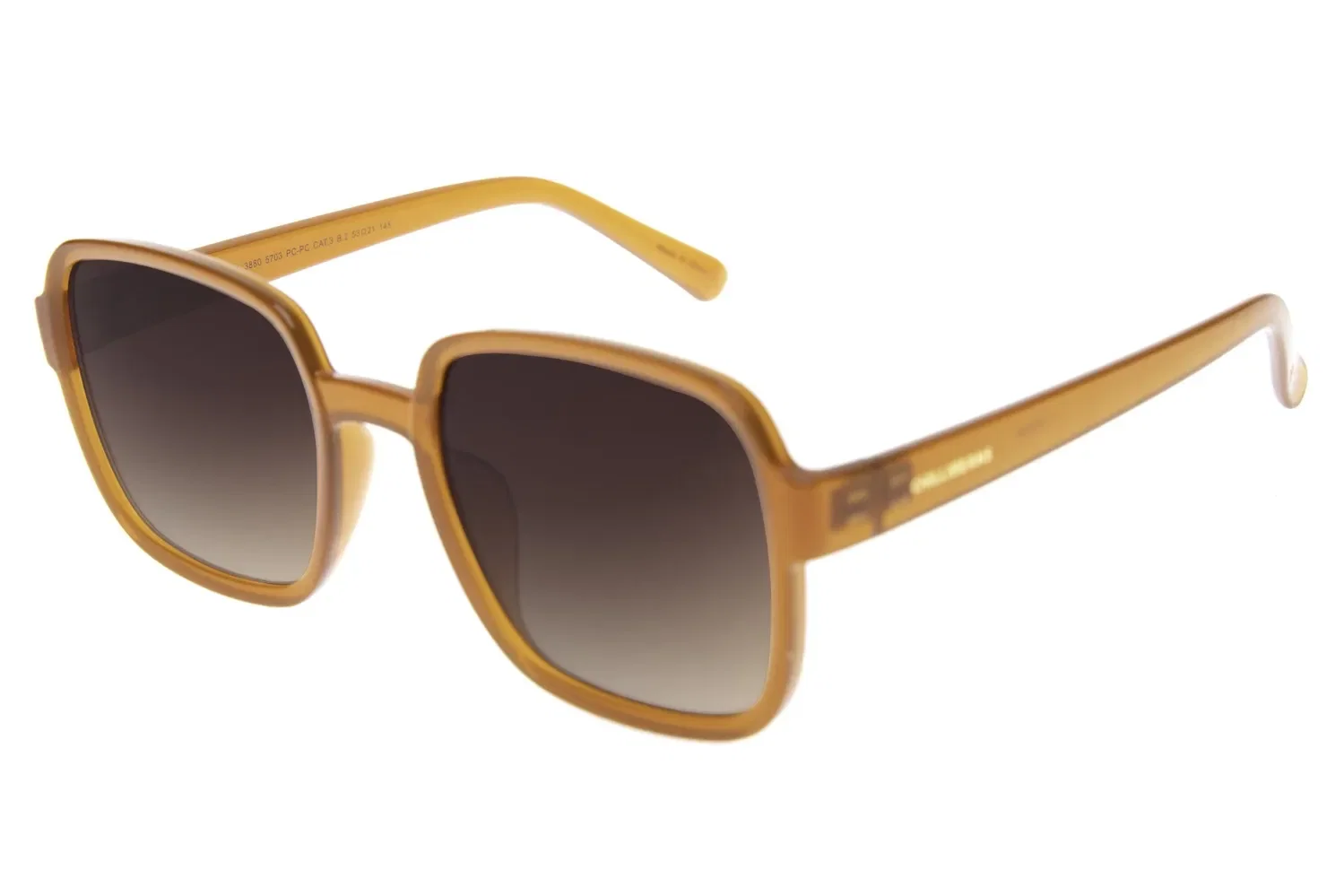 Óculos de Sol Feminino Chilli Beans Quadrado Maxi Caramelo — imagem 1