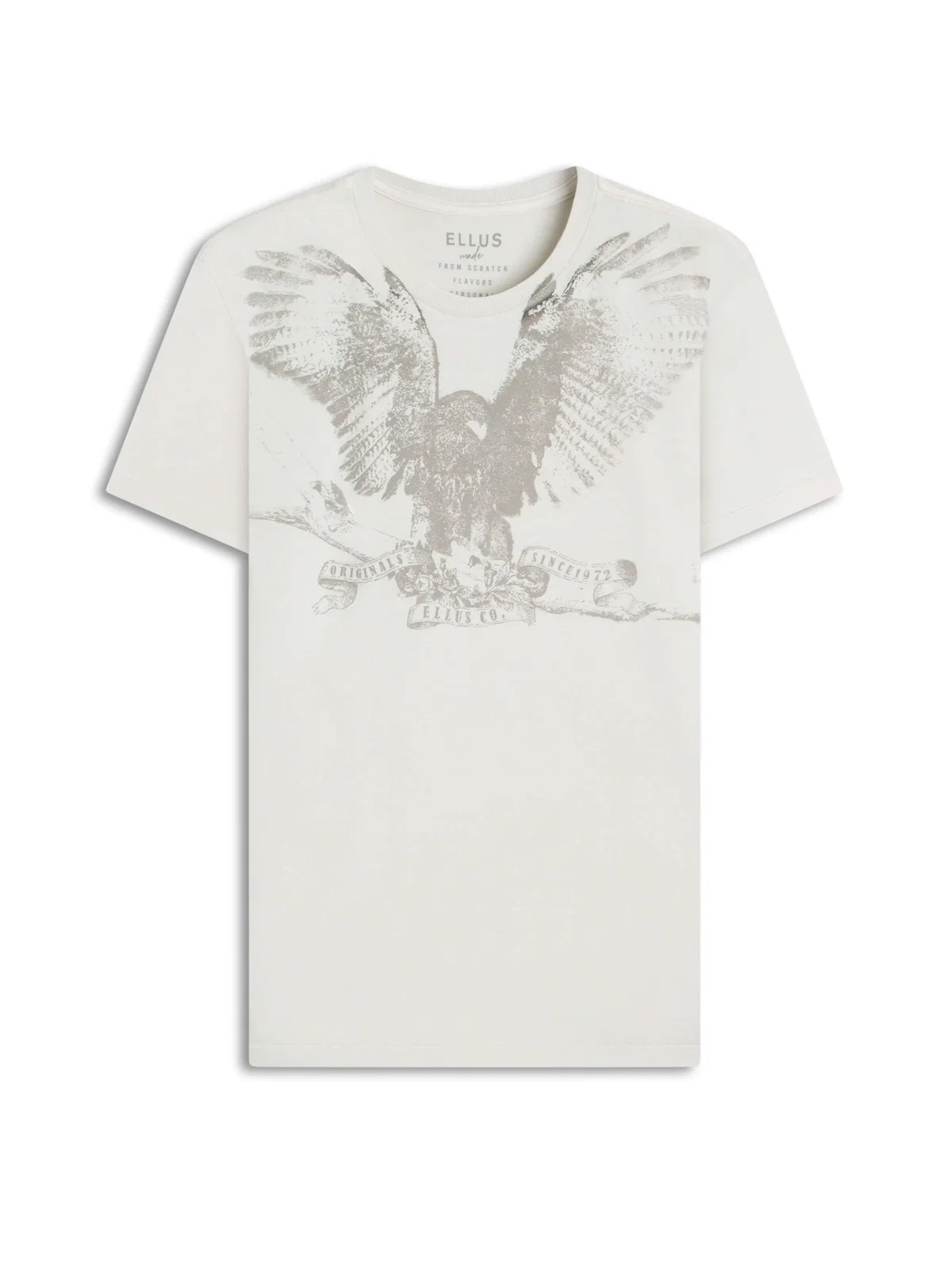 T-Shirt Washed Eagle Flies Branco