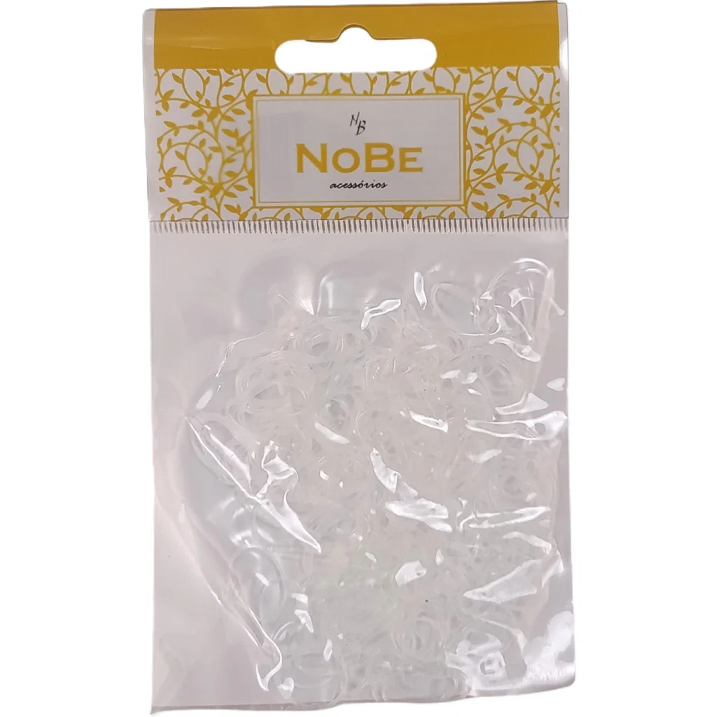Elásticos de Silicone Nobe Incolor 200 Unidades