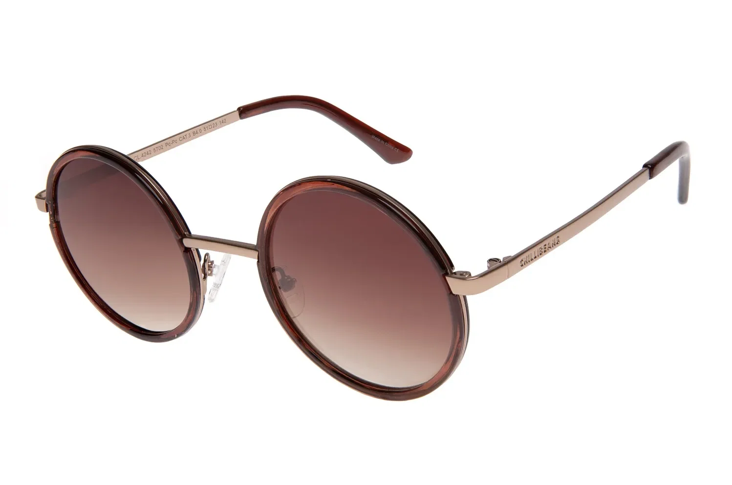 Óculos de Sol Feminino Chilli Beans Redondo Degradê Marrom — imagem 1