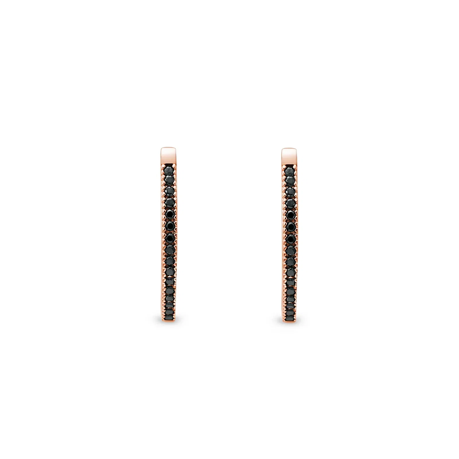 Argola Navete em Ouro Rosé 18k com Espinélios, 18mm — imagem 1