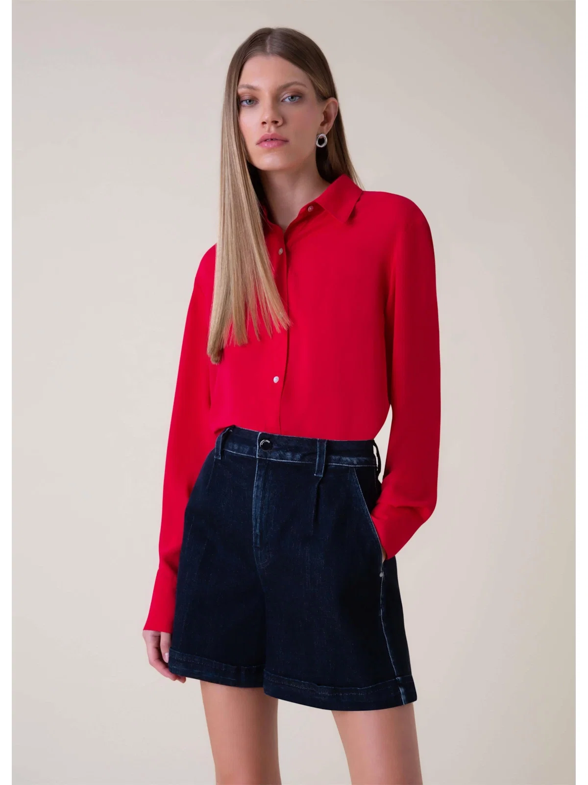 Bermuda Jeans Dark Forest Elastic 374-Lav.Escuro C/Luvinha