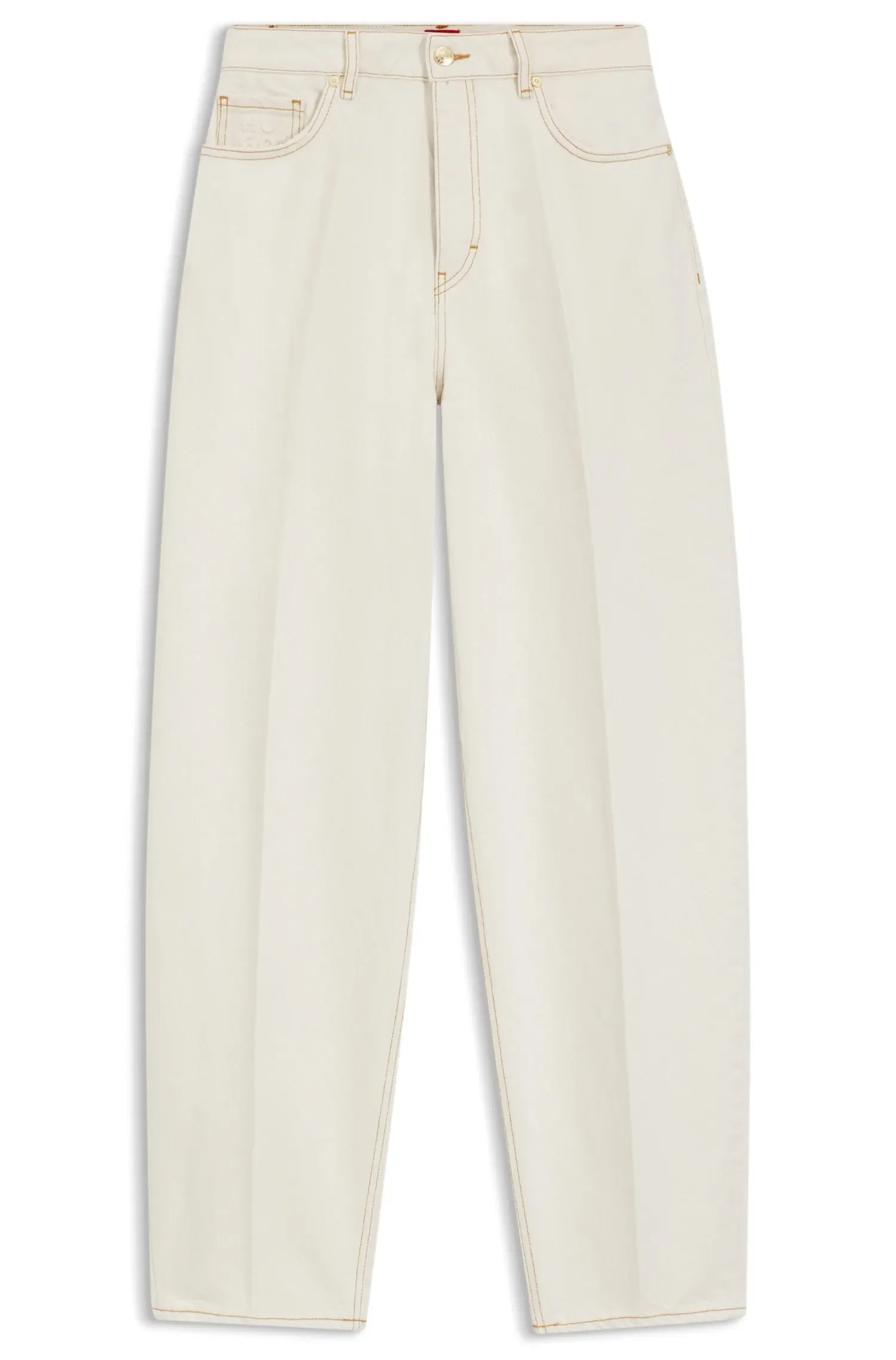 Calça Jeans Em Tom Cru
