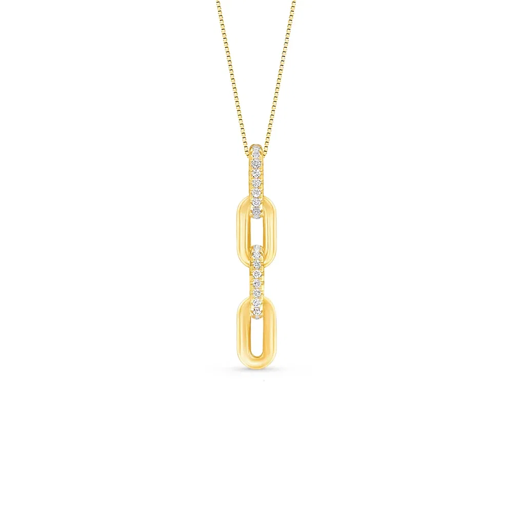 Pingente Chains em Ouro Amarelo 18k com Diamantes, 26mm — imagem 1