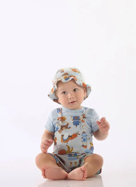 Bucket Hat Bebê Unissex em Suedine Comfy (Azul Claro) Up Baby