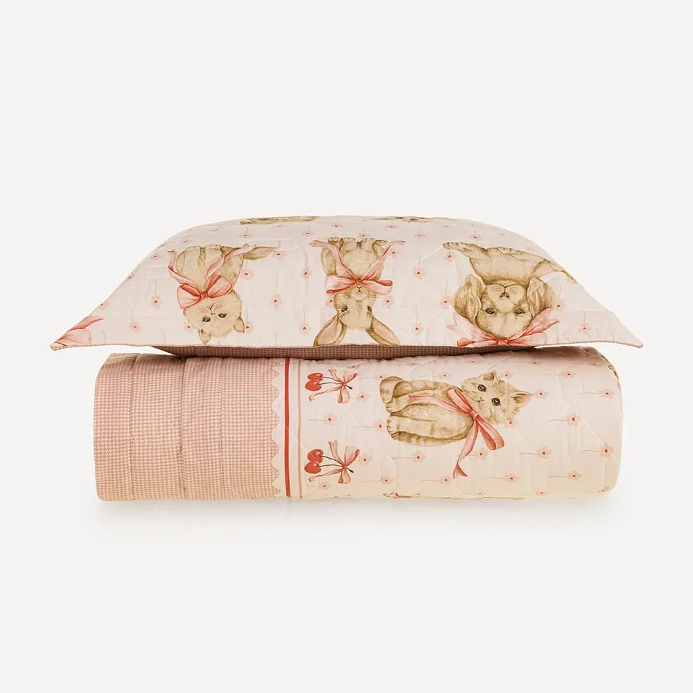 Colcha Infantil com Porta-travesseiro 200 Fios Pets