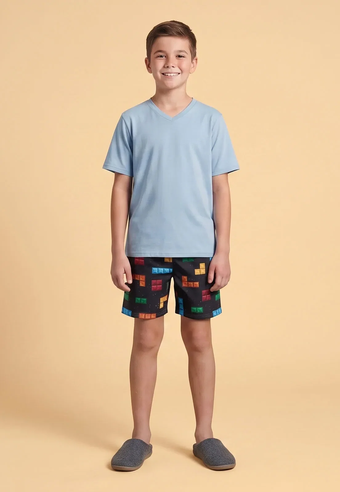 Pijama Masculino de Viscose e Supermicro Infantil — imagem 1