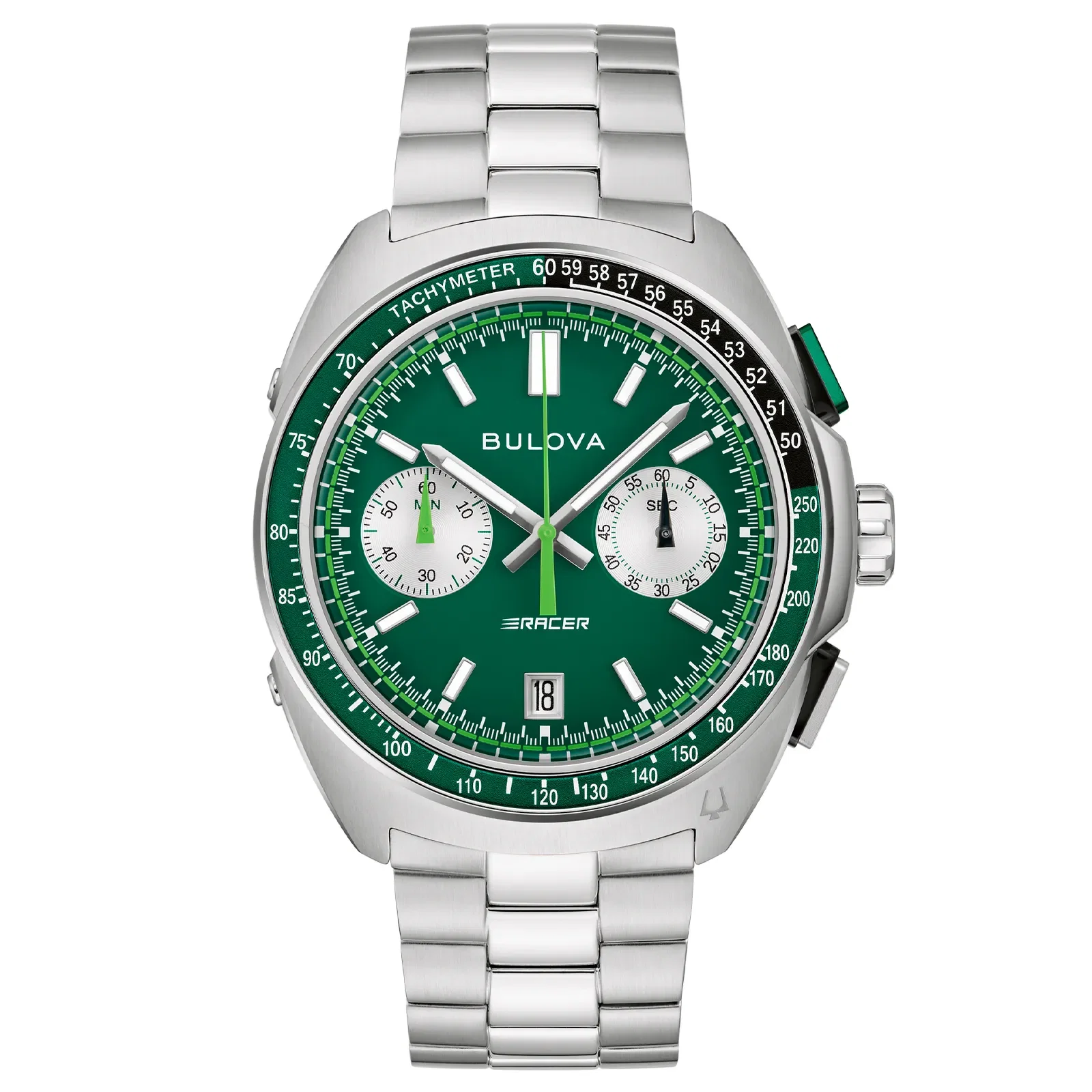 Relógio Bulova Racer Masculino em Aço Prateado 98B468