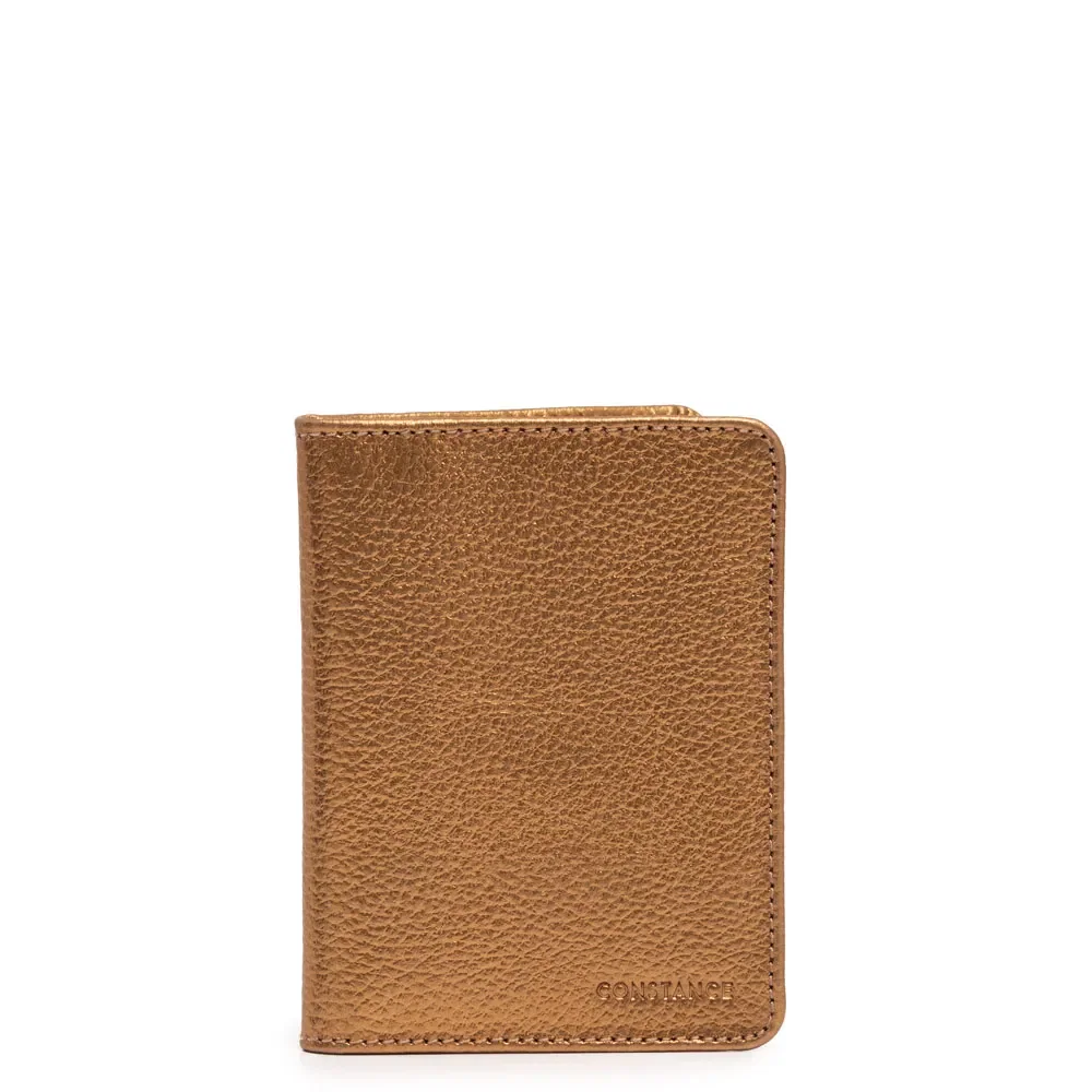 Porta Cartão e Documentos Couro Bronze