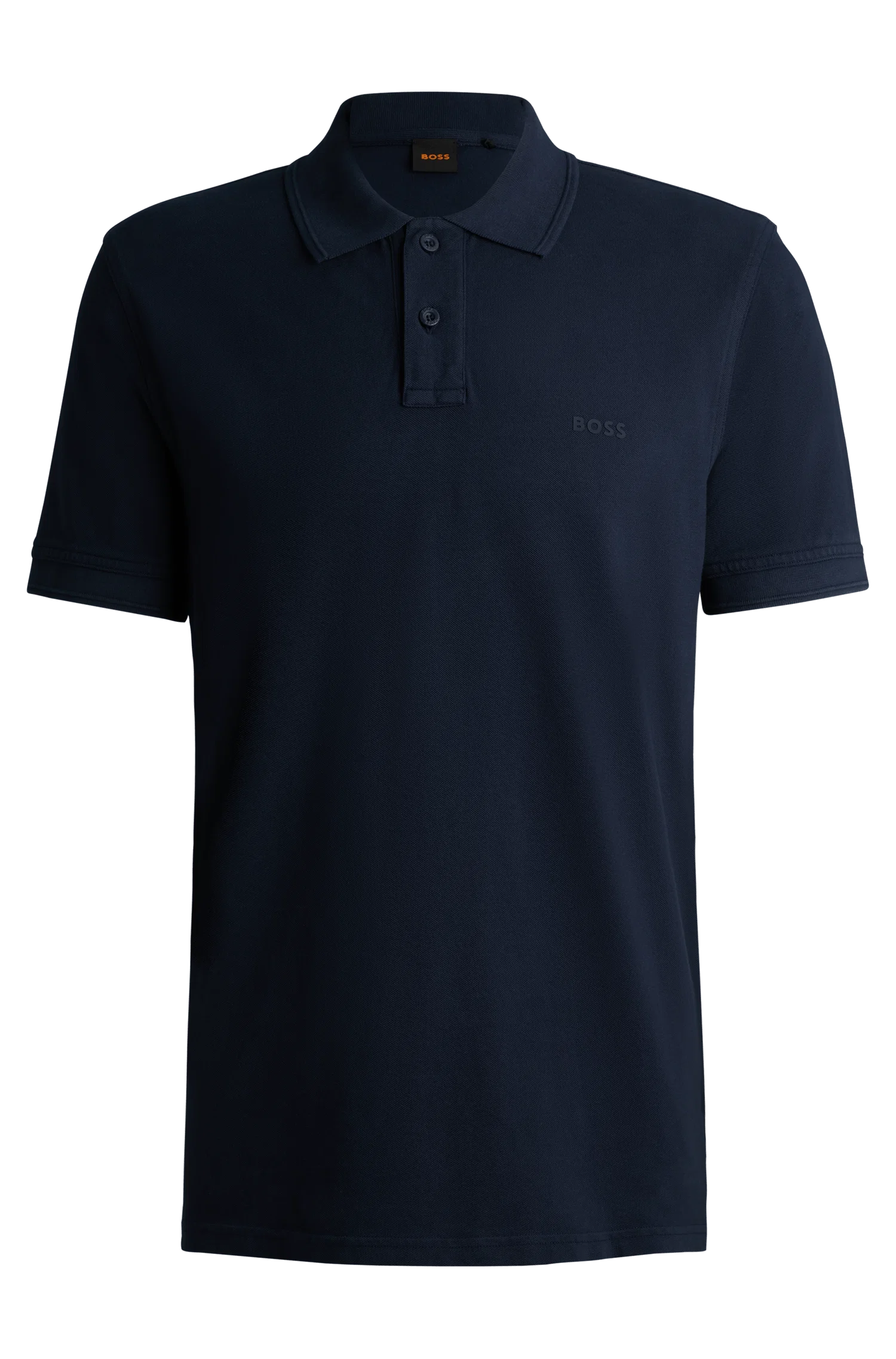 Polo de algodão piqué com estampa de logo — imagem 1