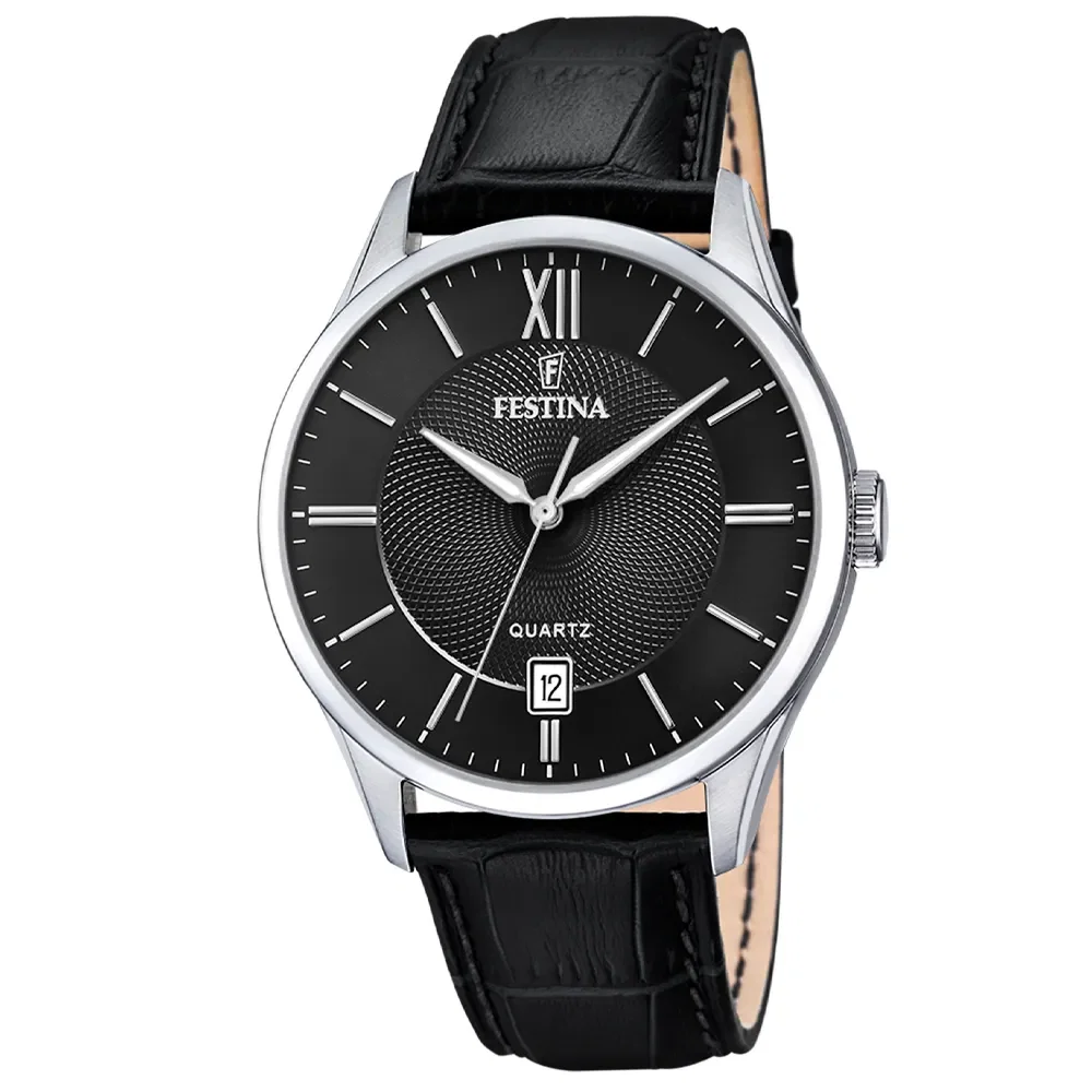 Relógio Festina Hacer Masculino Couro Preto