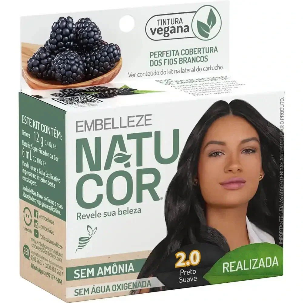 Tintura Natucor 2.0 Preto Suave