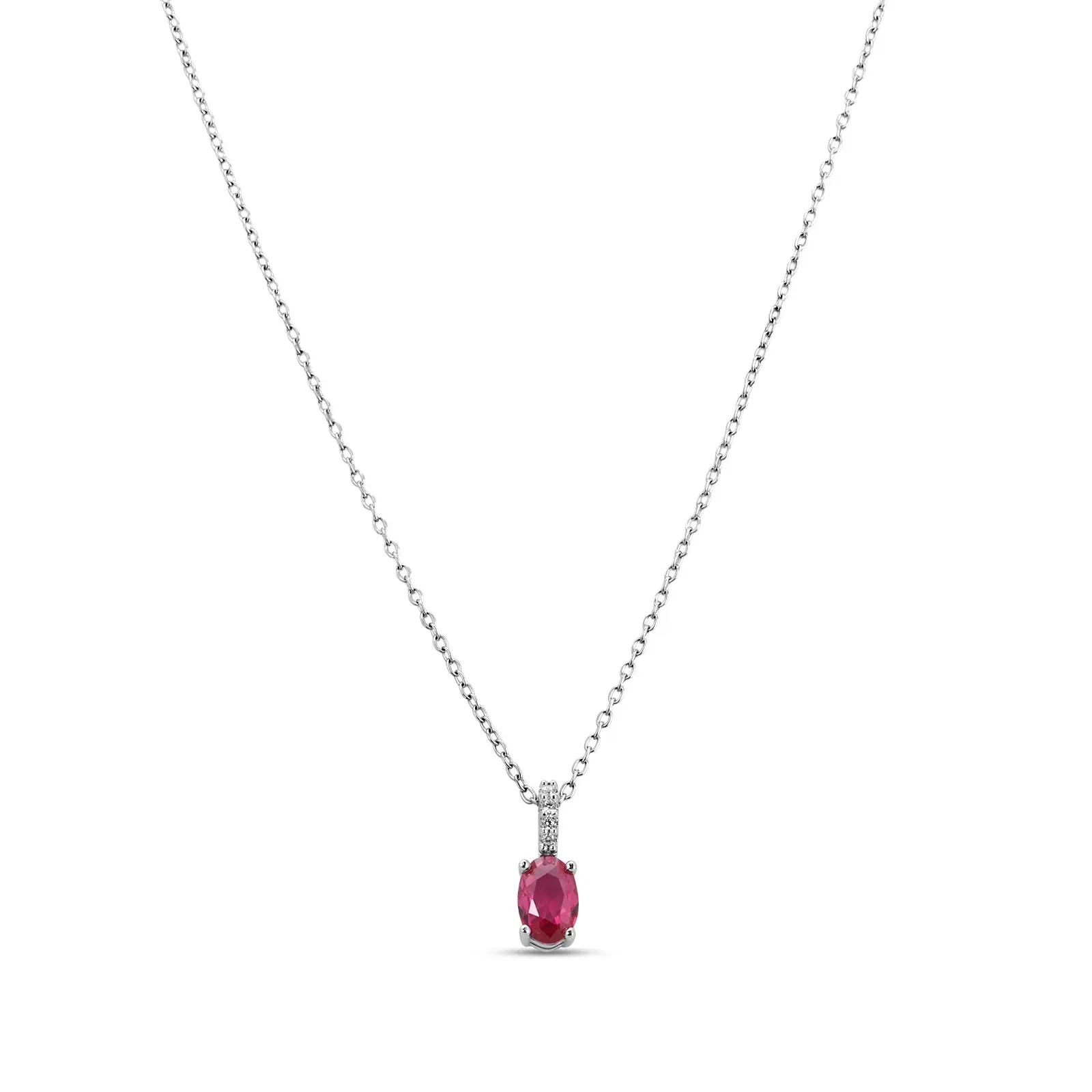 Colar Life Special em Prata 925 com Zircônia Rosa e Incolor — imagem 1