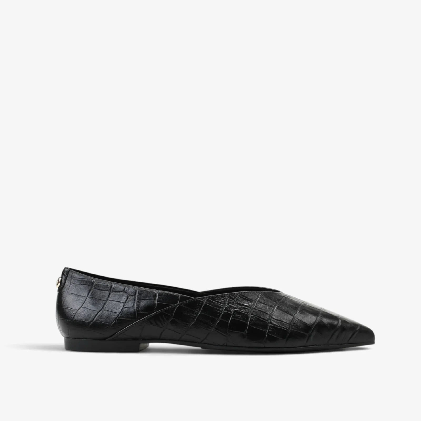 Sapatilha Preto Couro Croco — imagem 1