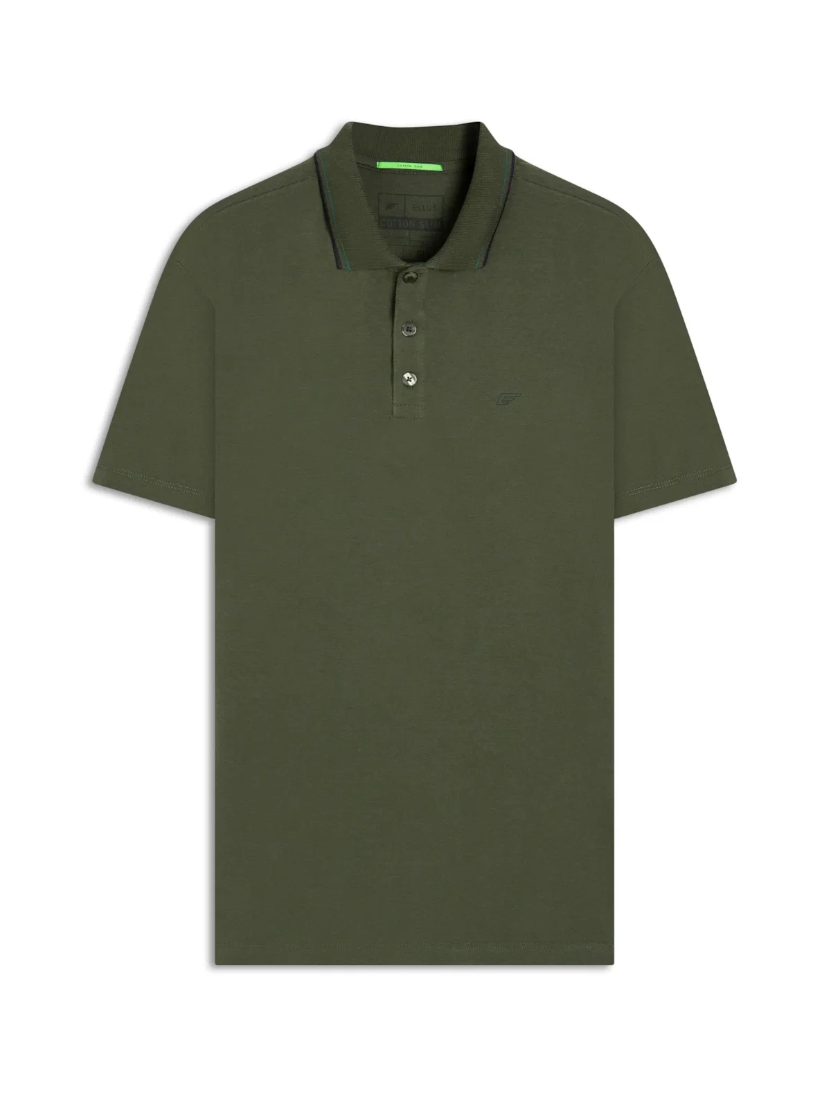 Polo Cotton Slim Easa Classic Verde Militar — imagem 1