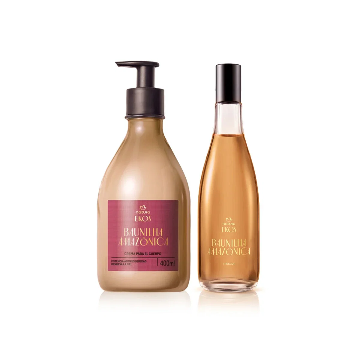 Kit Ekos Creme Hidratante para o Corpo e Desodorante Colônia Frescor Feminino Baunilha Amazônica 2 produtos