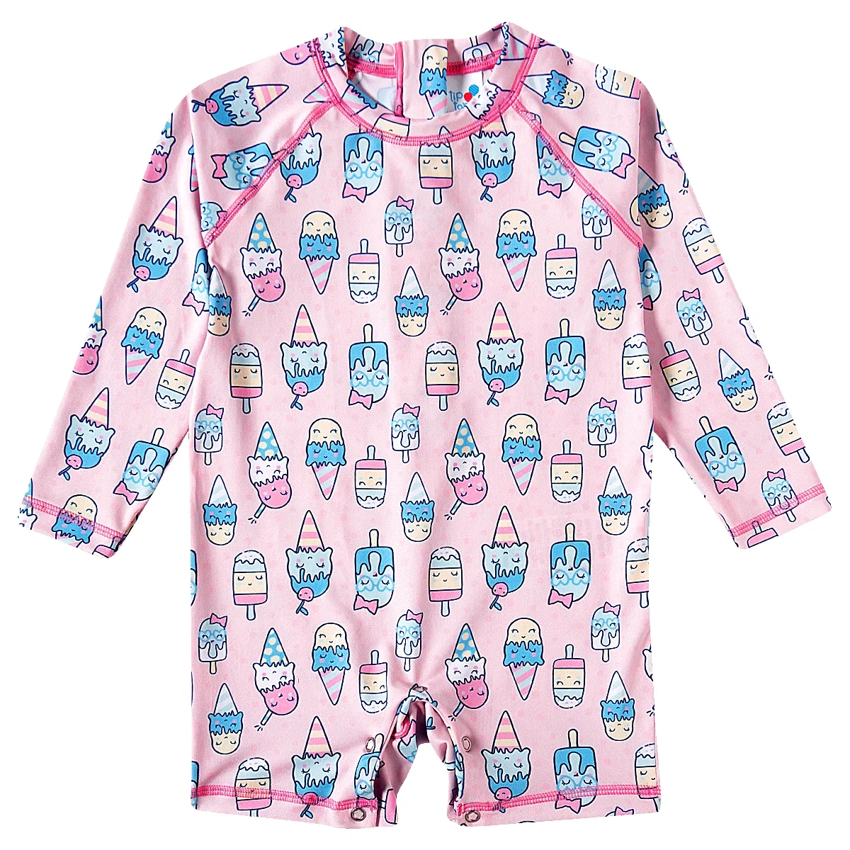 Macaquinho Praia Toddler Sorvetinho Divertido Lycra Proteção Uv 50+ Tip Top — imagem 1