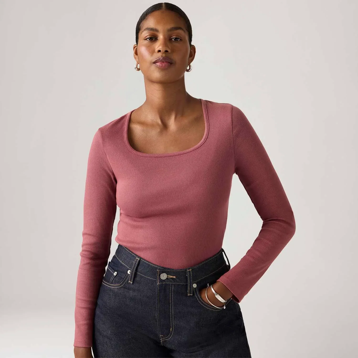 Blusa Levi's® Essential Rosa Manga Longa
