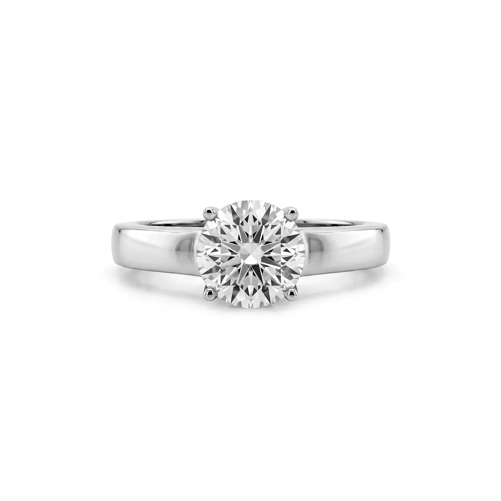 Anel Solitário Forever em Ouro Branco 18k com 1ct de Diamante — imagem 1