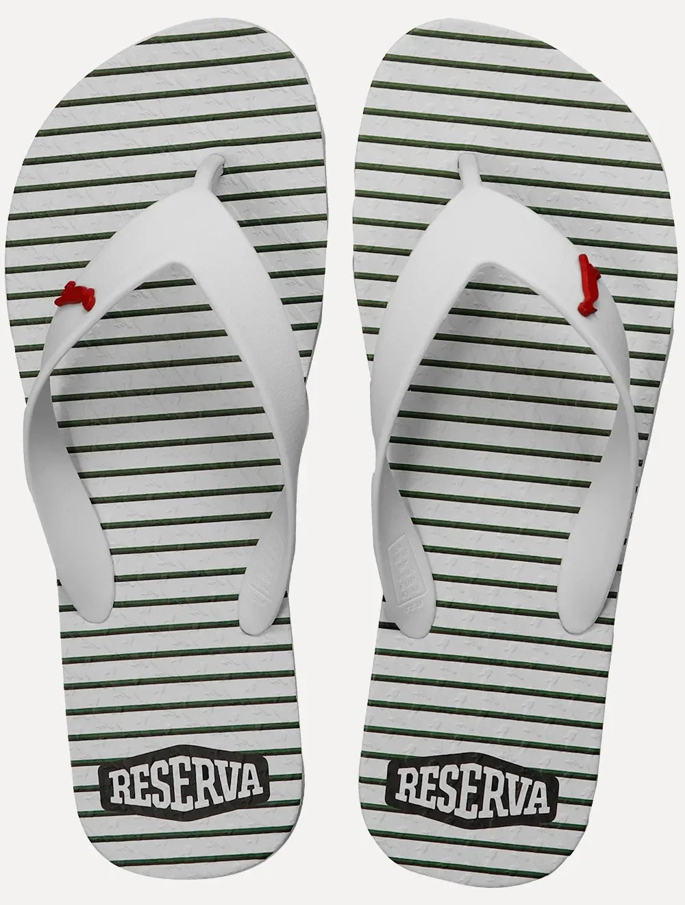 Chinelo Reserva Masculino Listrado Bandeira Branco