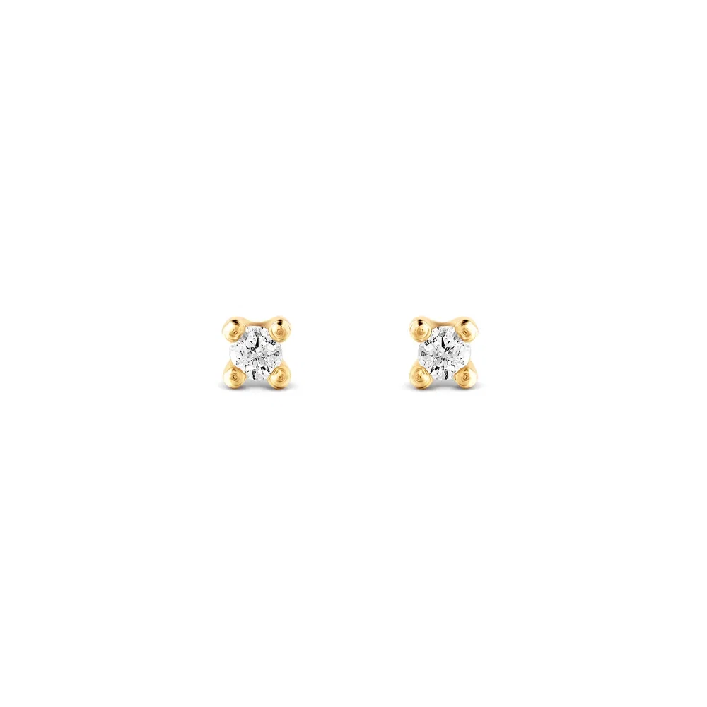 Brinco Baby em Ouro Amarelo 18k com Diamantes 0,016ct — imagem 1