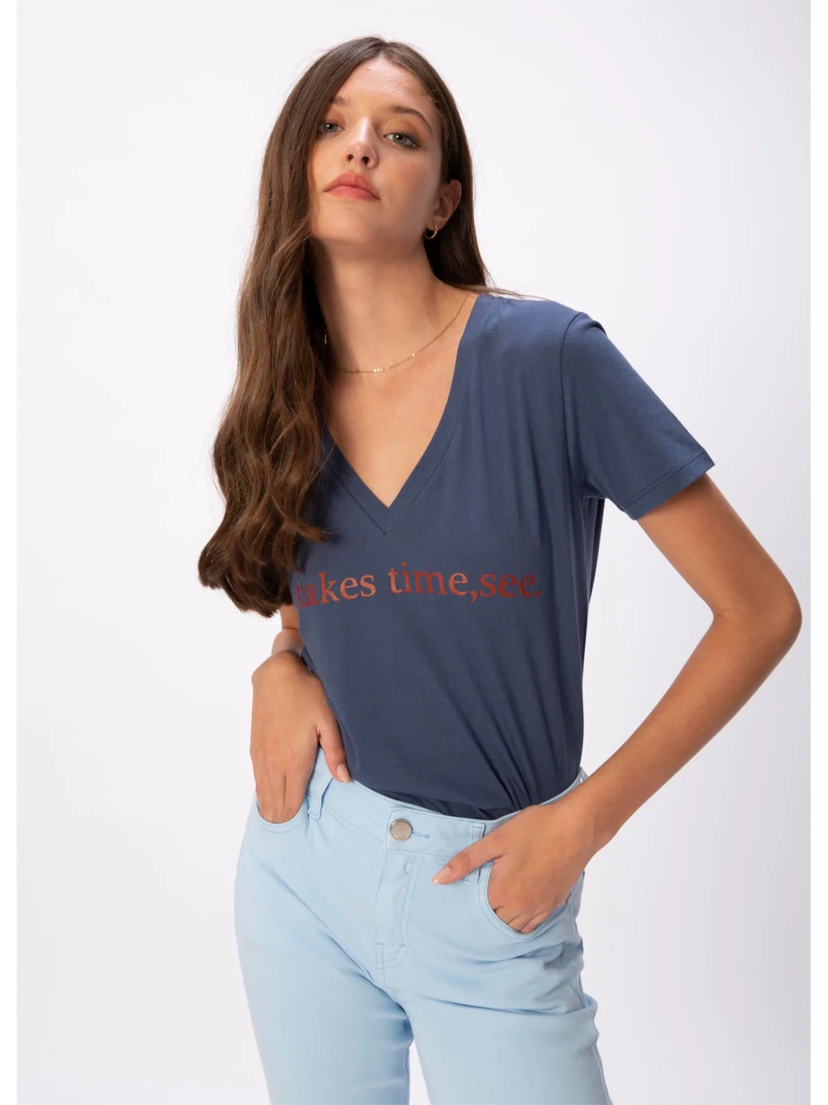 T-Shirt Take Times Azul Seco — imagem 1