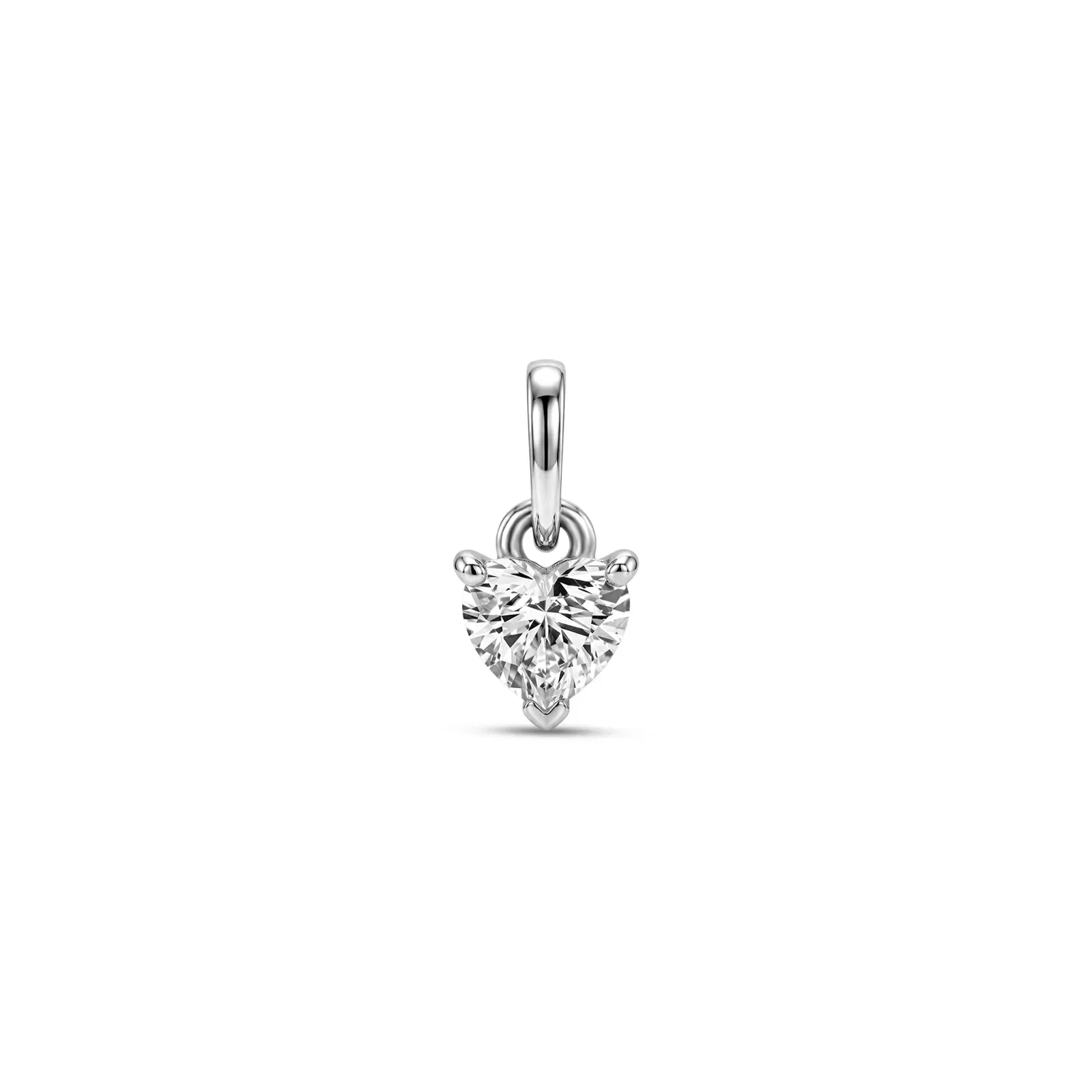 Pingente Solitário Coração Cielo em Ouro Branco 18k com 0,3ct de Diamante de Laboratório — imagem 1