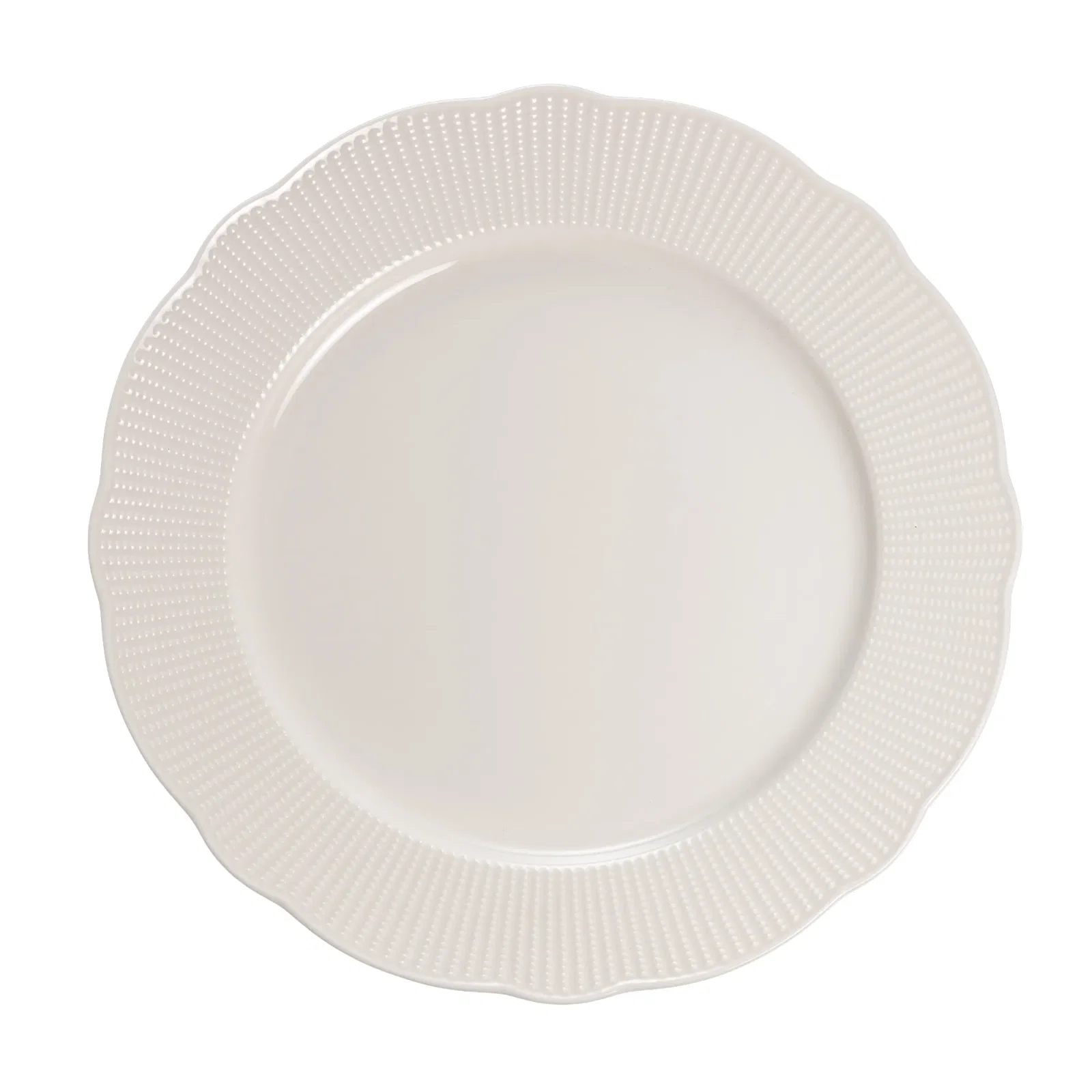 Prato Raso Perle em Porcelana Branca 27cm L’Hermitage