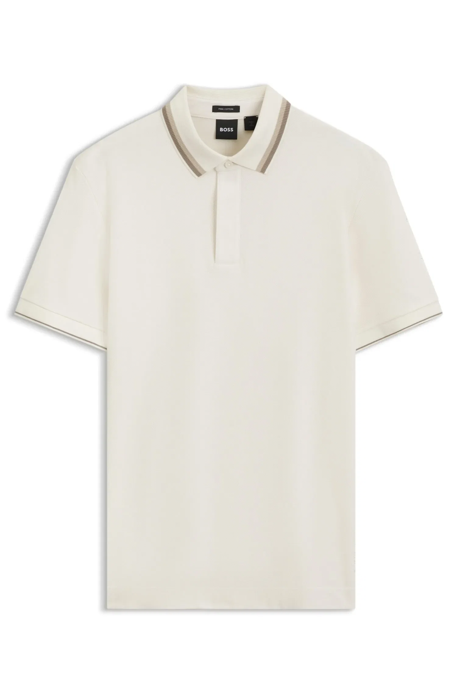Polo Regular Fit Em Piqué De Algodão Estruturado — imagem 1