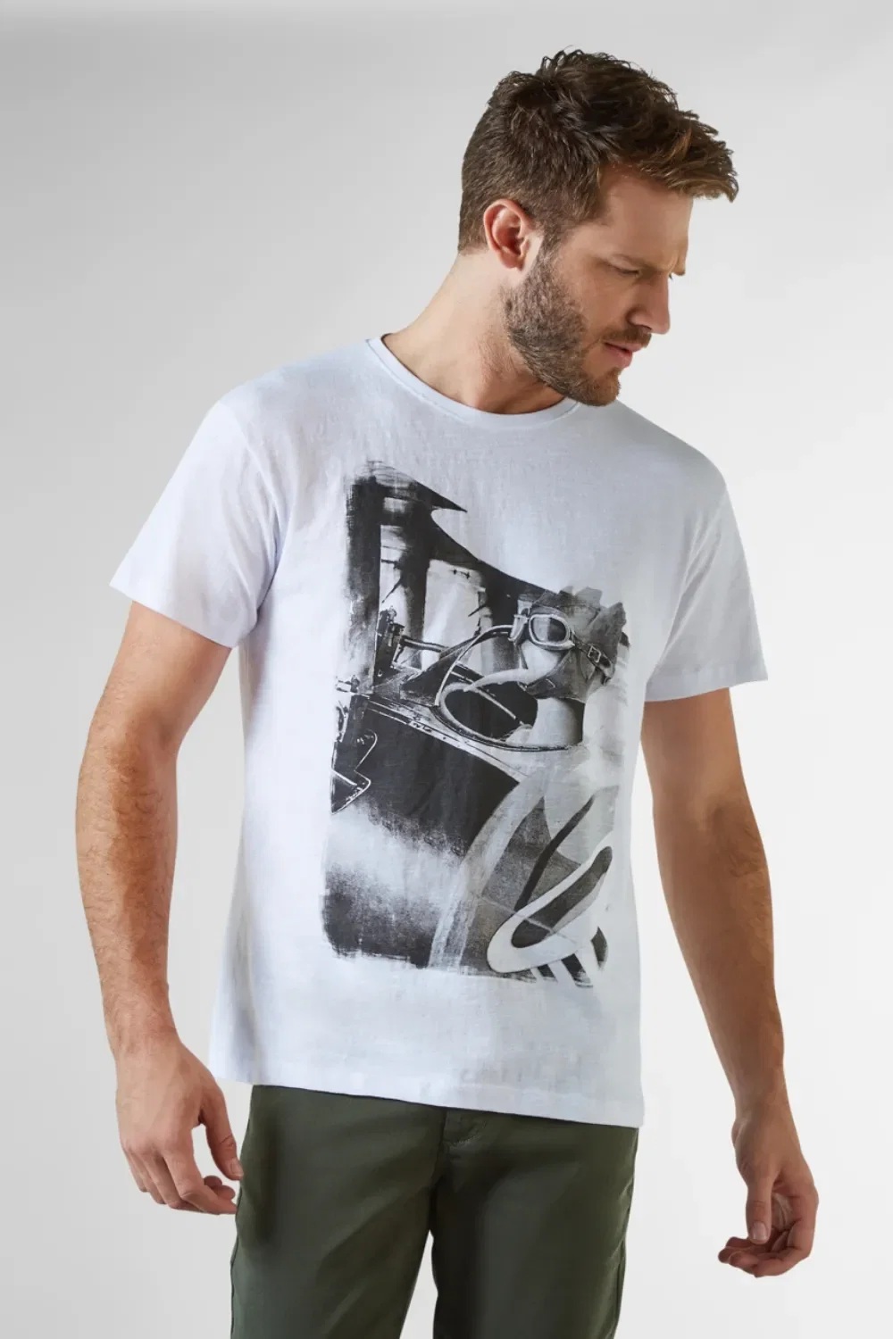 Camiseta Pf Estampada Pica Aviador — imagem 1