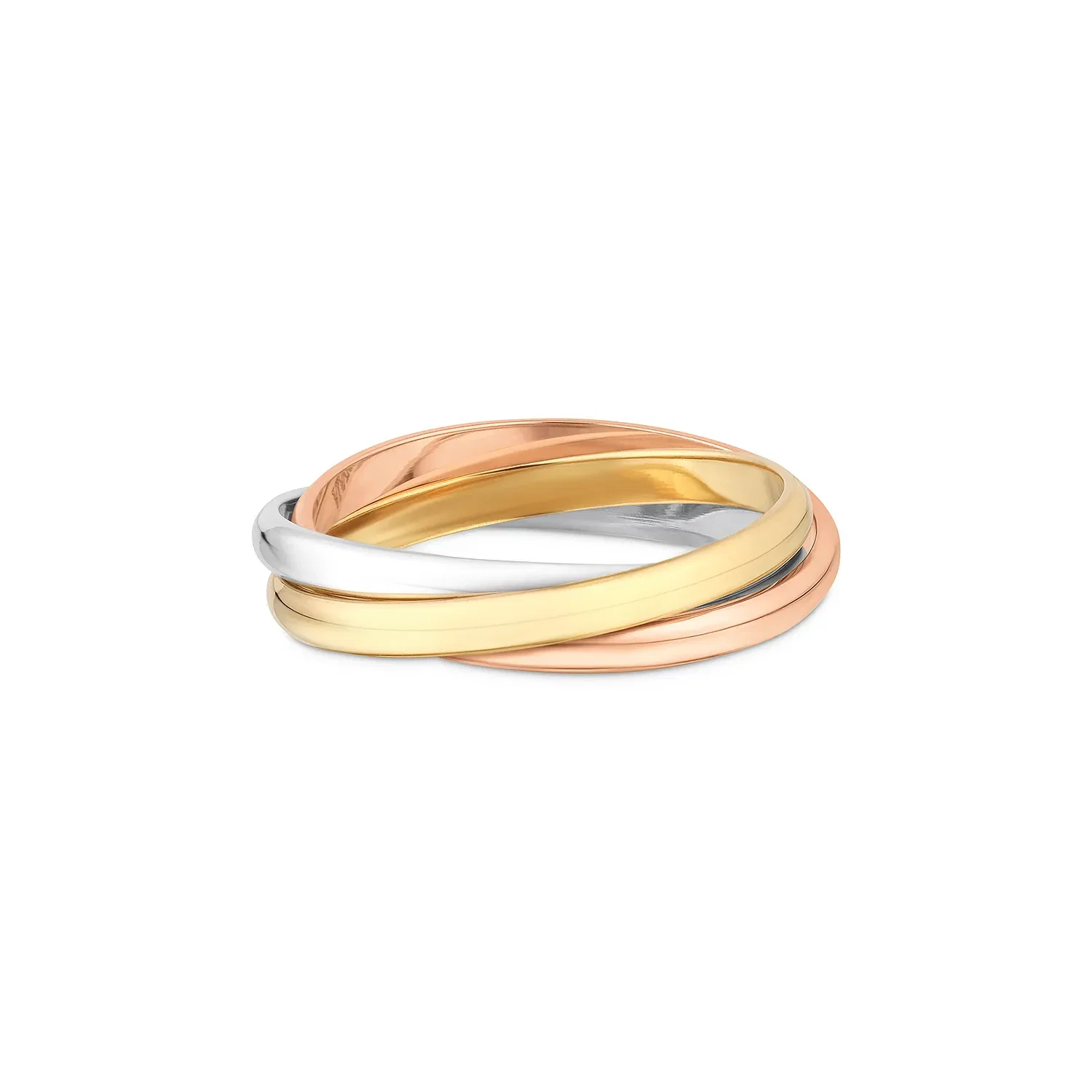 Anel Tricolore em Ouro Amarelo, Ouro Branco e Ouro Rosé 18k — imagem 1