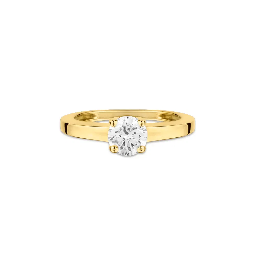Anel Solitário Forever em Ouro Amarelo 18k com 0,70ct de Diamante