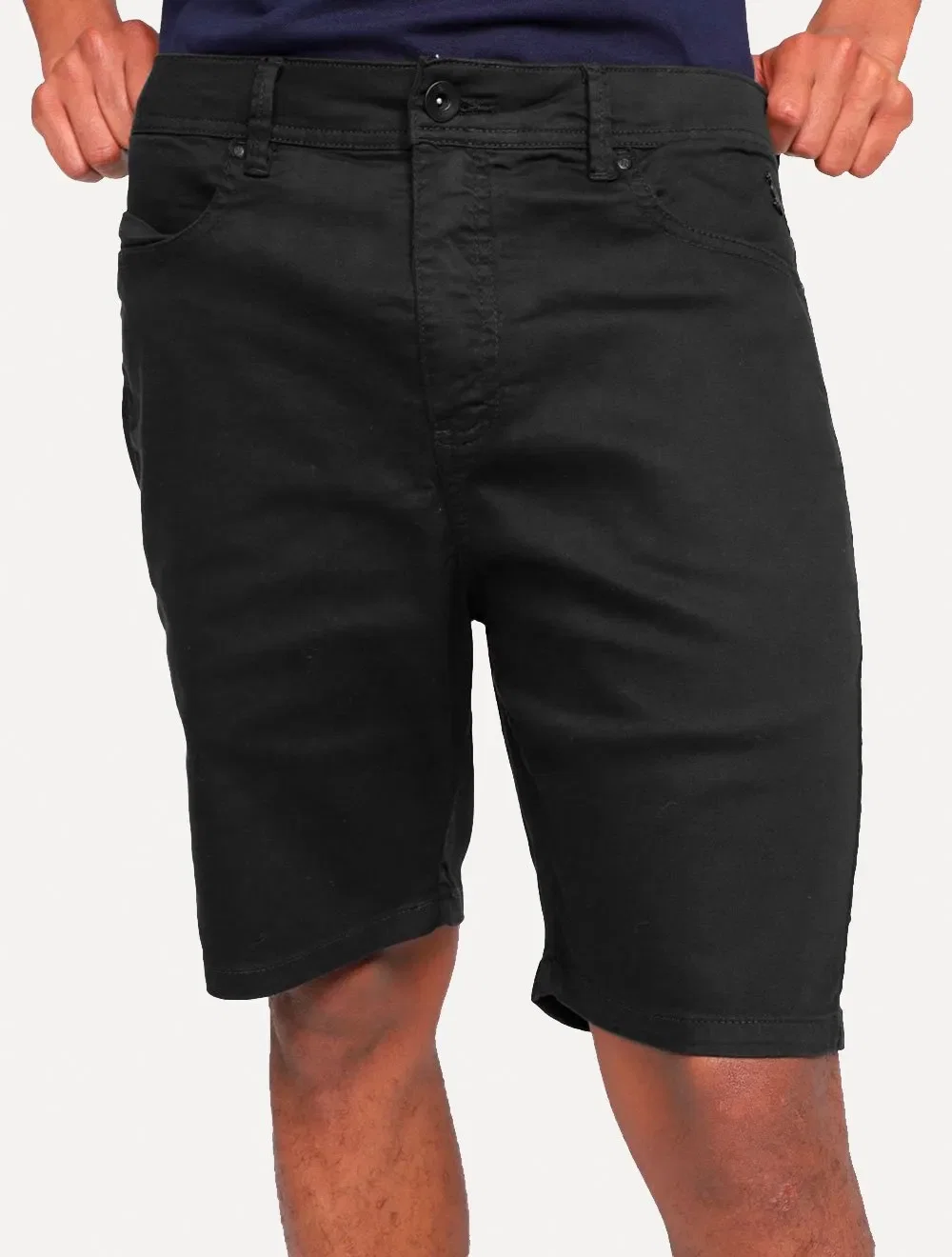 Bermuda Reserva Masculina Sarja Color Preta