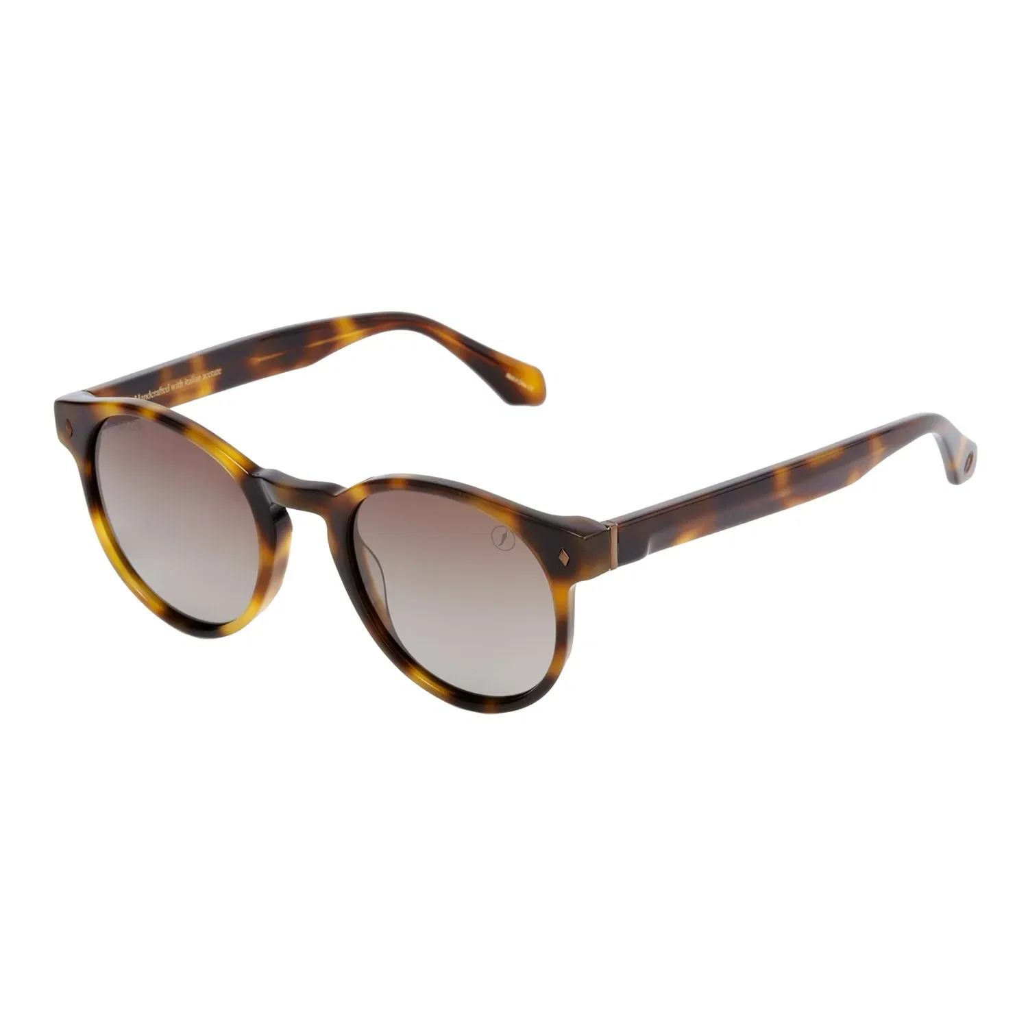 Óculos de Sol Masculino Premium Edition Redondo Degradê Marrom — imagem 1