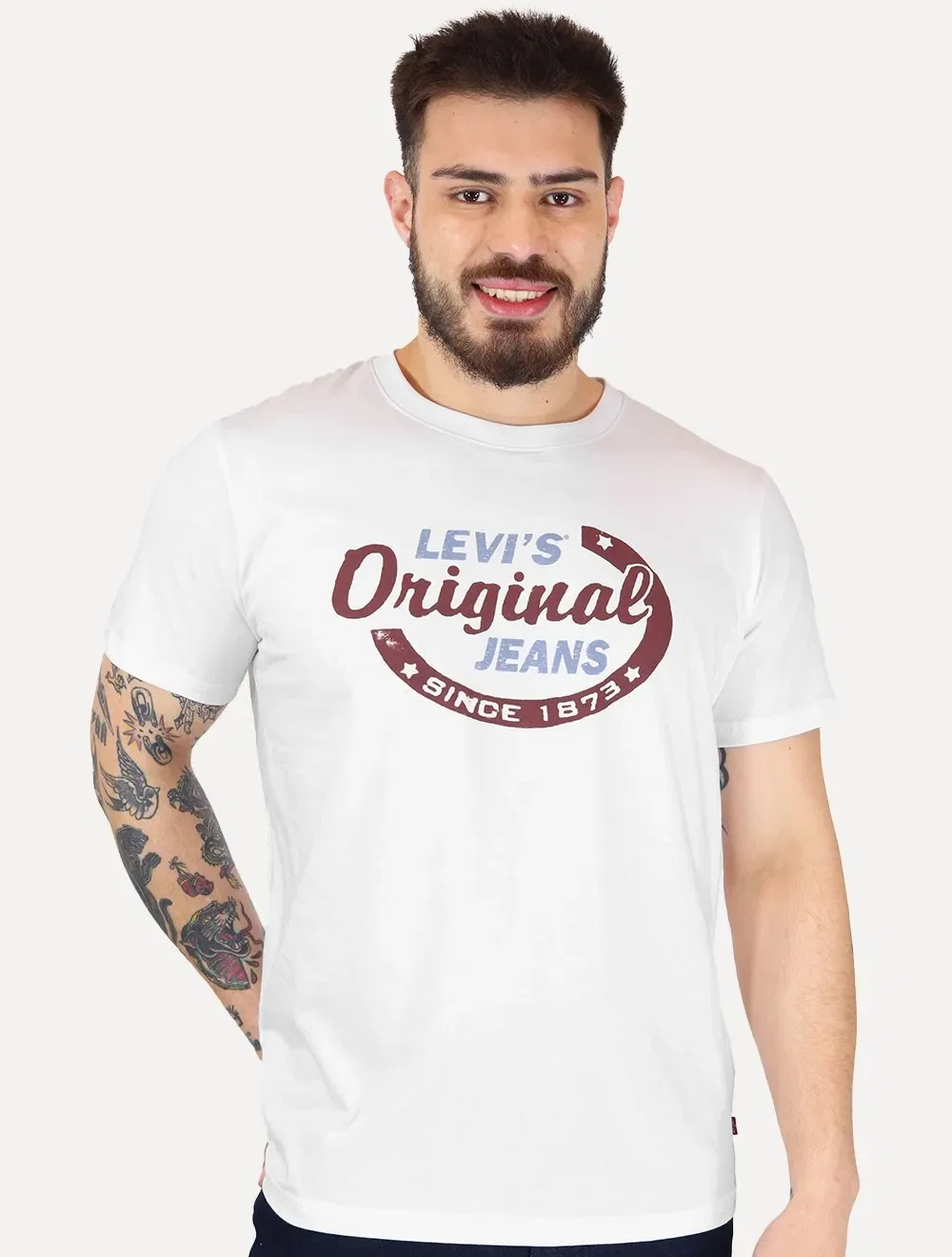 Camiseta Levis Masculina Original Since Graphic Branca — imagem 1