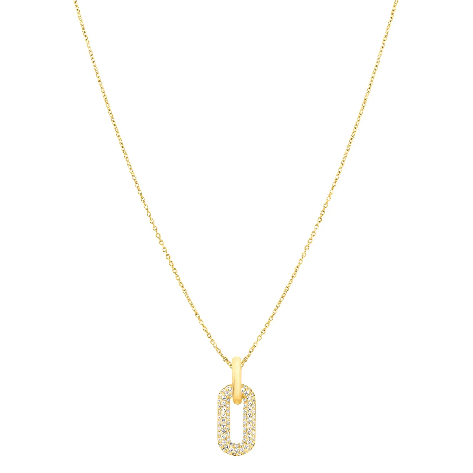 Colar Life Infinity III em Prata 925 com Banho de Ouro Amarelo 18k com Pedras Incolores, 45cm — imagem 1