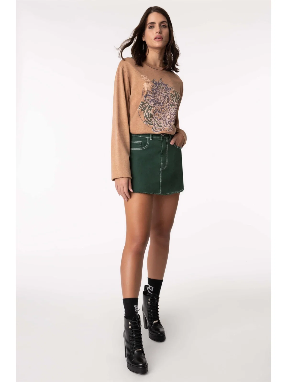 Blusa Washed Chrys Mostarda