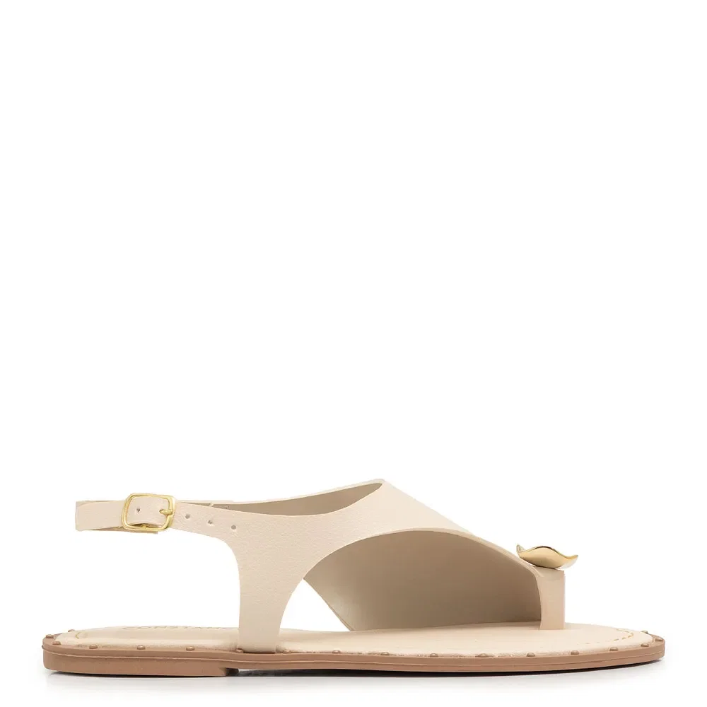 Rasteira Off White Enfeite